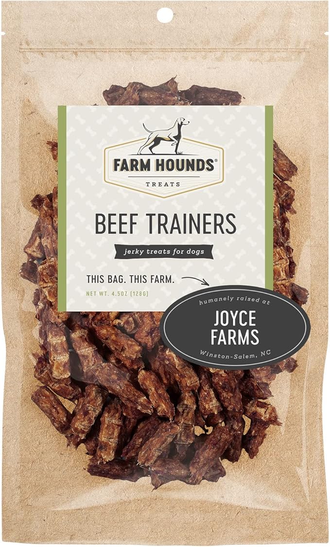 Farm Hounds Premium Bite-Sized Beef Training Treats for Dog, 100% Made from Humanely-Raised Cattle, Dog Trainer Treats Healthy Delicious Dog Bites, Made in USA