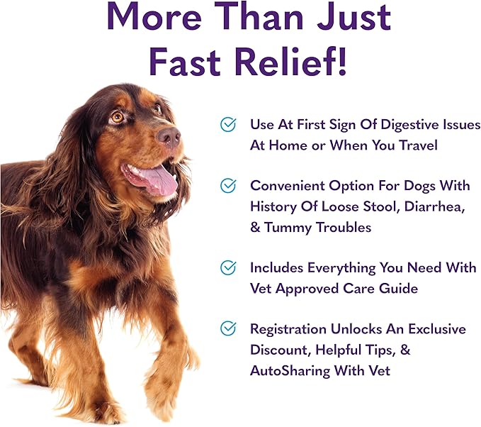 MySimplePetLab Diarrhea Care Dog Kit | Diarrhea Medicine for Dogs to Relieve Loose Stool, Diarrhea, Tummy Troubles, and Stool Accidents | Dog Diarrhea Medication Kit