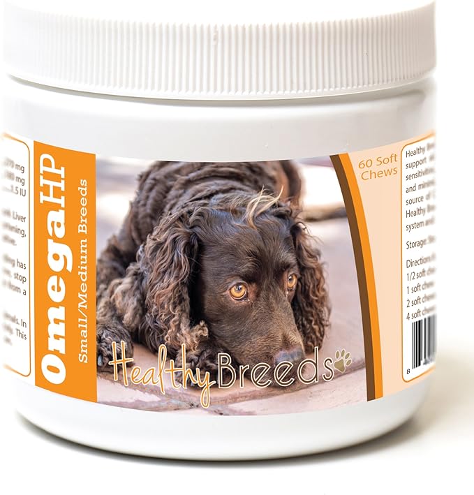 Healthy Breeds American Water Spaniel Omega HP Fatty Acid Skin and Coat Support Soft Chews 60 Count