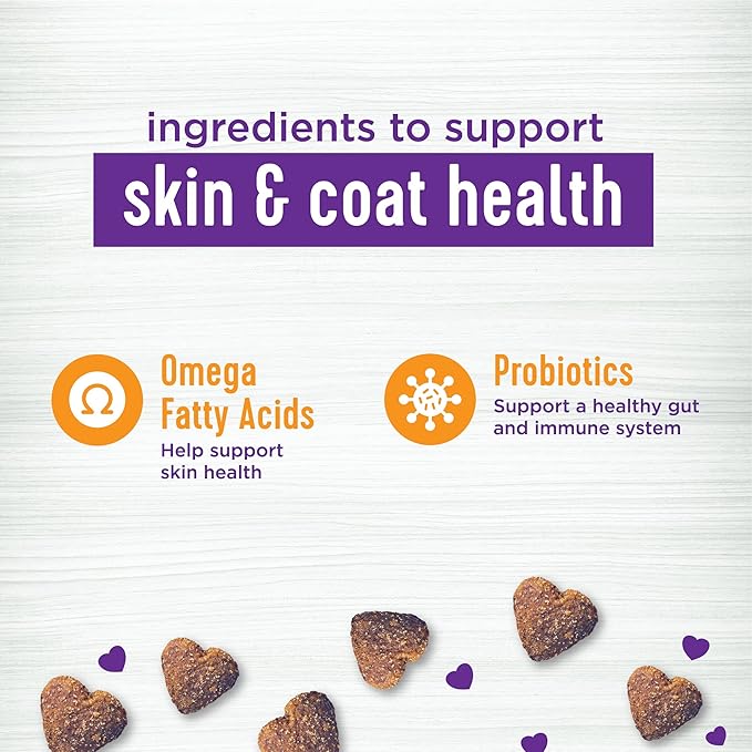 Wellness Barkin' Bacon Flavored Soft Chew Skin & Coat Supplements for Dogs, 90 Count