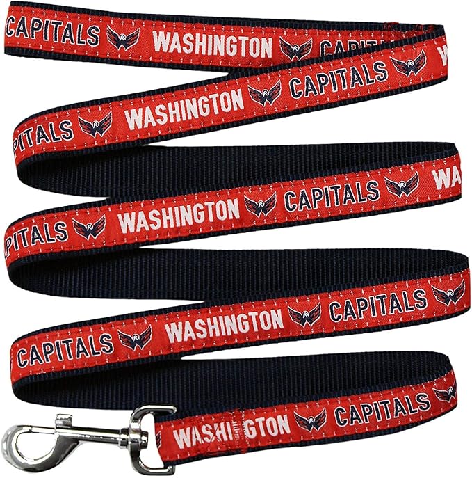 Pets First NHL Washington Capitals Leash for Dogs & Cats, Walk Cute & Stylish! The Ultimate Hockey Fan Leash!, large (6 ft long x 1 in width) (CAP-3031-LG)