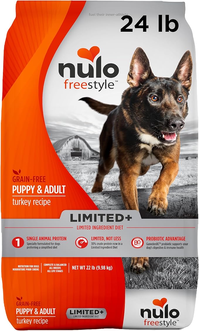 Nulo Freestyle Limited Ingredient All Breed Dog Food, Premium Allergy Friendly Adult & Puppy Grain-Free Dry Kibble Dog Food, Single Animal Protein with BC30 Probiotic for Healthy Digestive Support