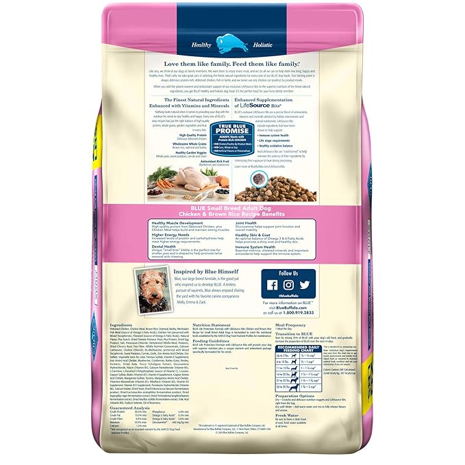 Blue Blue Buffalo Life Protection Formula, Adult Small Breed Dry Dog Food, Chicken & Brown Rice Recipe (26 Lbs.), 26 Lb