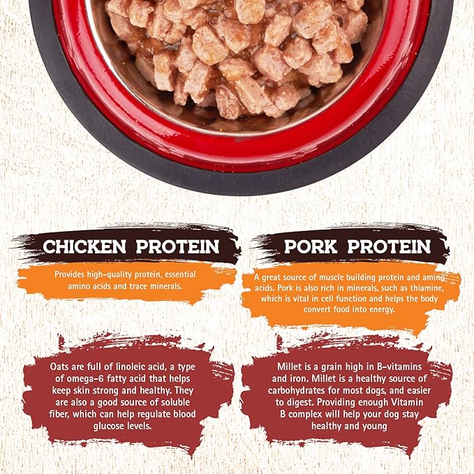 Inception® Wet Dog Food Chicken & Pork Meal Recipe – Complete and Balanced Dog Food – Legume Free Meat First Wet Dog Food – 12/13oz case