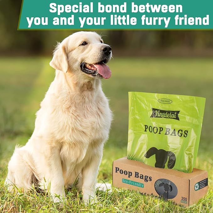 Dog Poop Bags, 350 Poop Bags on a Large Single Roll, Grab & Go, Guaranteed Leak-Proof Biodegradable Poop Bags for Dogs (Scented)
