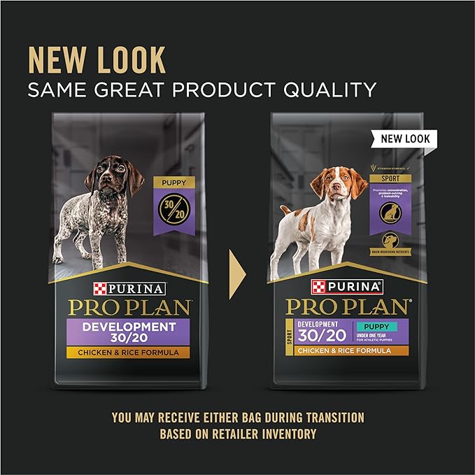 Purina Pro Plan Puppy Sport Development 30/20 Chicken and Rice High Protein Puppy Food - 4 lb. Bag