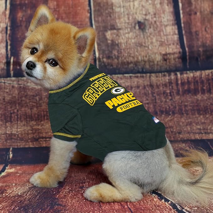 NFL PET SHIRT for Dogs & Cats - GREEN BAY PACKERS Dog T-Shirt, X-Large. - Cutest Pet Tee Shirt for the real sporty pup