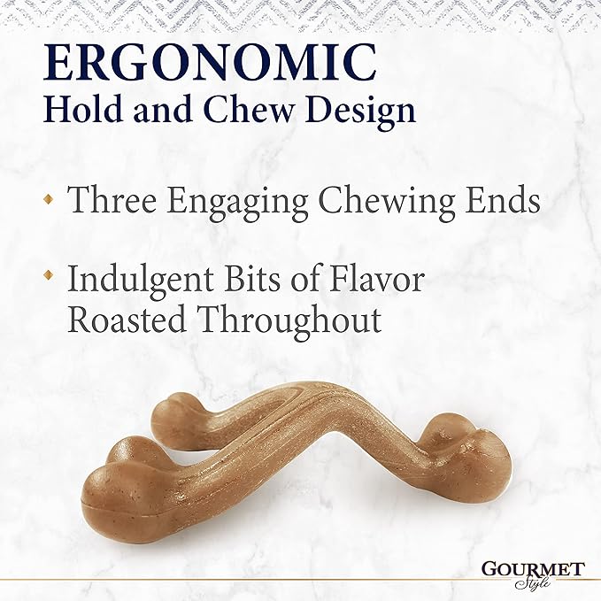 Nylabone Gourmet Style Strong Chew Wishbone Dog Chew Toy, Chicken Flavor, Large/Giant (1 Count)