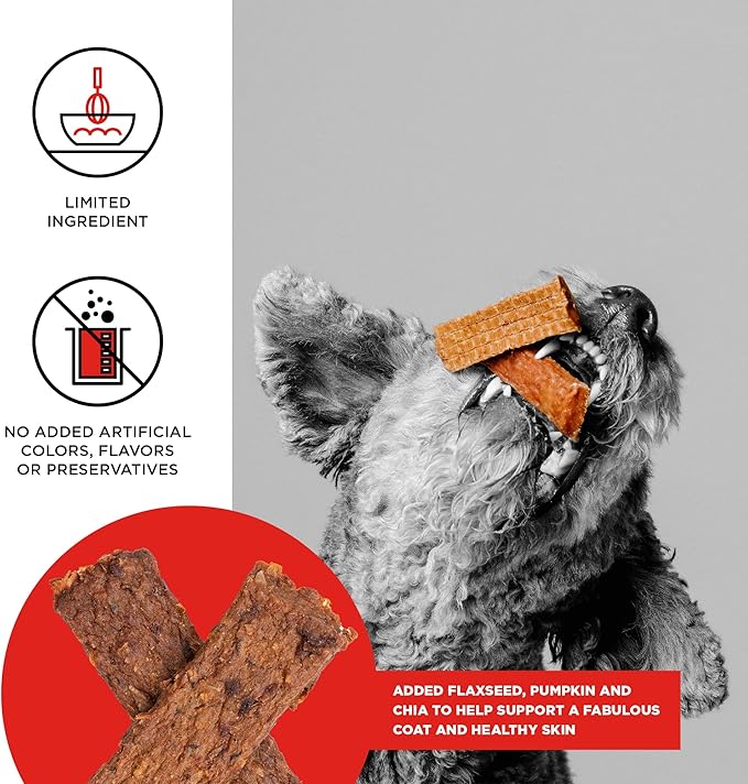 BIXBI Skin & Coat Support Beef Liver Jerky Dog Treats, 5 Oz - USA Made Grain Free Dog Treats - Antioxidant Rich To Support Shiny, Full Bodied Coats - High In Protein, Whole Food Nutrition, No Fillers
