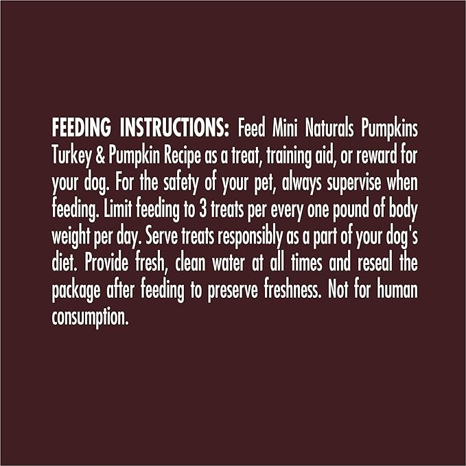 Zukes Mini Naturals Pumpkins Dog Training Treats Turkey and Pumpkin Recipe, Soft Dog Treats