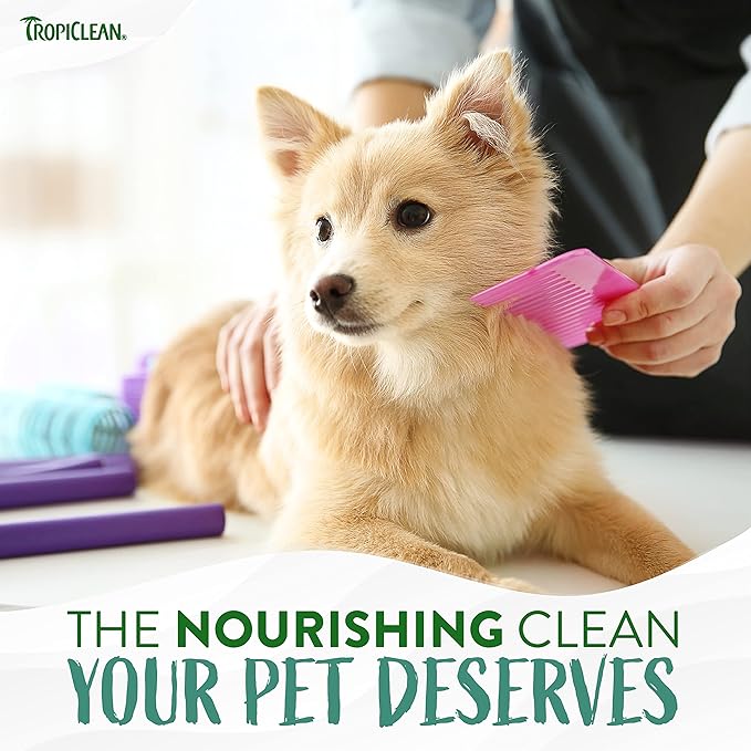 TropiClean Cocoa Butter Ear Wash for Dogs & Cats | Alcohol Free Dog Ear Cleaner Solution | Pet Ear Wash Derived from Natural Ingredients | Made in The USA | 1 Gallon