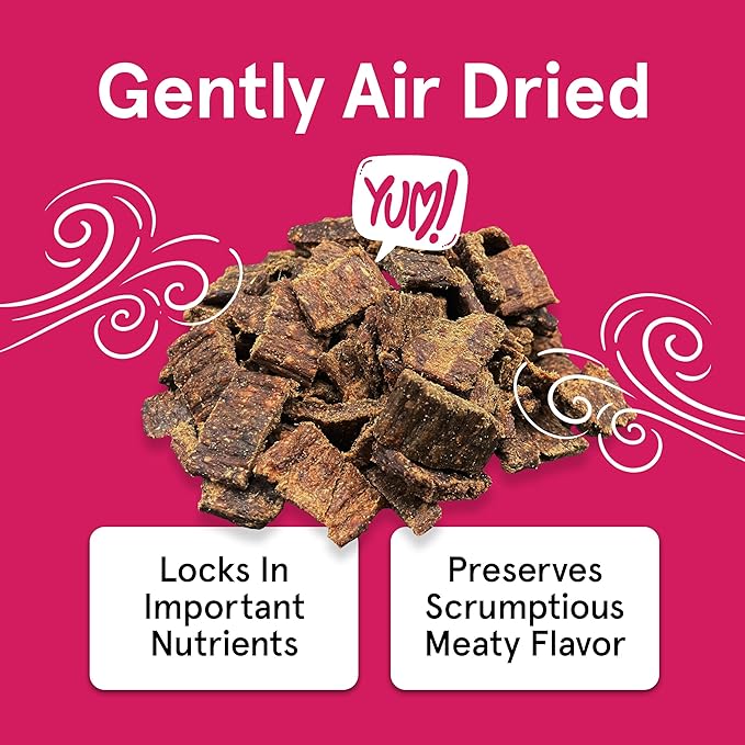Real Meat Dog Treats - Two 12oz Bag of Bite-Sized Air-Dried Lamb & Venison Jerky for Dogs - Grain-Free Jerky Dog Treats with 95% All-Natural, Human-Grade, Free-Range, Grass Fed Lamb & Venison