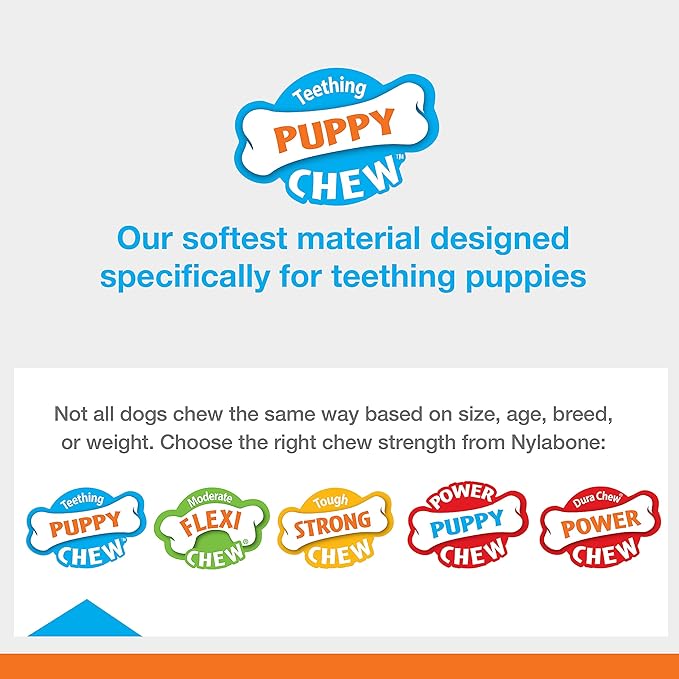 Nylabone Spin Tug & Play Pink Puppy Chew Toy for Teething - Puppy Supplies - Peanut Butter Flavor, Medium/Wolf (1 Count)