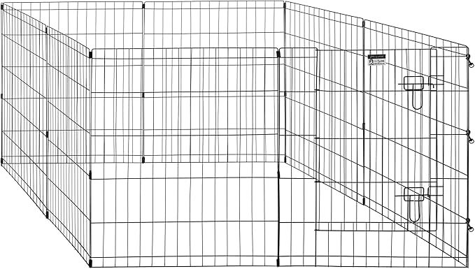 Pet Trex 24" Exercise Playpen for Dogs Eight 24" x 30" High Panels with Gate