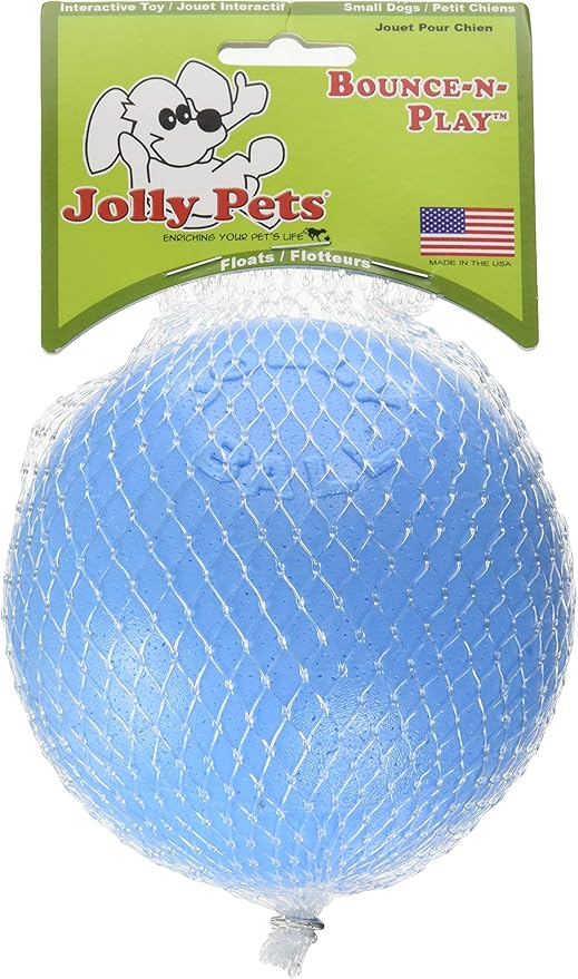 Jolly Pets Toys 881157 Jolly Bounce-N-Play Dog Toy, 4.5-Inch, Blueberry