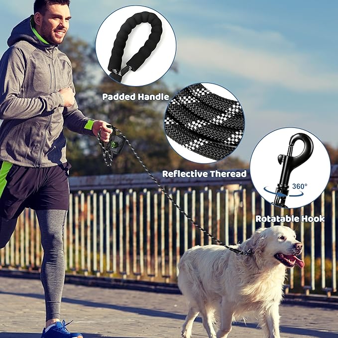 Dog Treat Pouch Training Kit, Small Puppy Treat Bag with Clip, Dog Clicker and Whistle for Pet Training, 5ft Leash with Padded Handle, Dog Poop Bag Dispenser for Leash(Poop Bag Included).