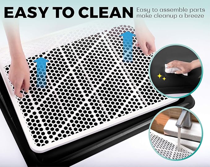 Pet Awesome Dog Potty Tray/Puppy Pee Pad Holder 25”x20” Indoor Wee Training for Small and Medium Dogs