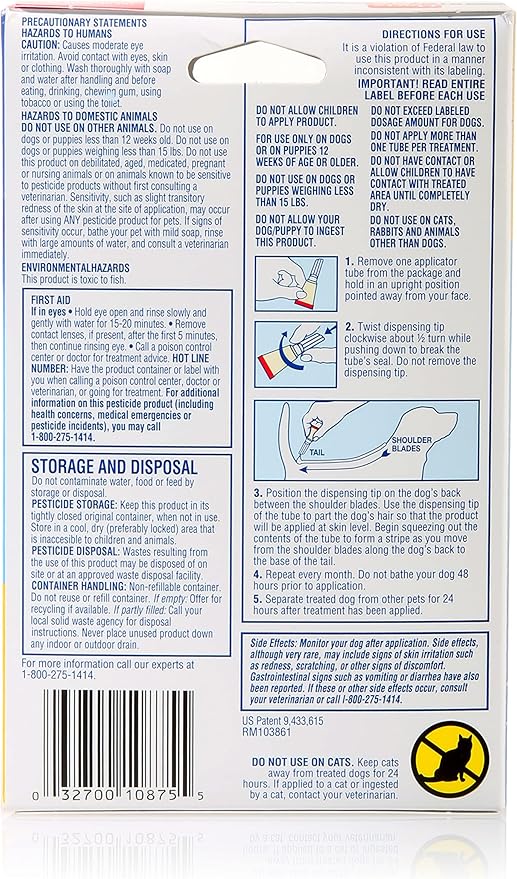 Hartz UltraGuard Pro Topical Flea & Tick Prevention for Dogs and Puppies - 15-30 lbs, 3 Monthly Treatments