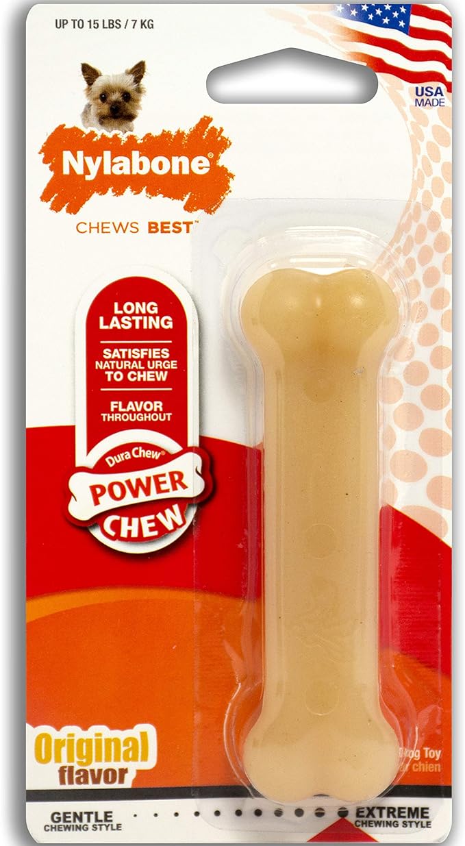 Nylabone Power Chew Flavored Durable Chew Toy for Dogs Original X-Small/Petite (1 Count)