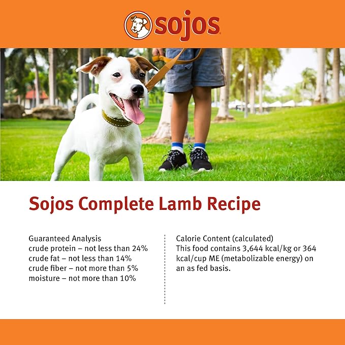 Sojos Complete Lamb Recipe Adult Grain-Free Freeze-Dried Raw Dog Food, 7 Pound Bag