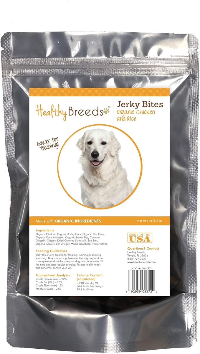 Healthy Breeds Kuvasz Jerky Bites Chicken & Rice Recipe Dog Treats 5 oz