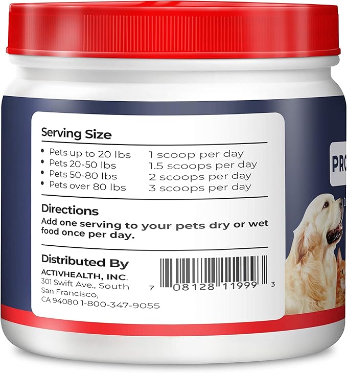 Digestive Enzymes and Probiotic for Pets (Dogs, Cats, Rabbits and More, 125 mg, 120 servings) by Geneflora for Pets Pack of 2