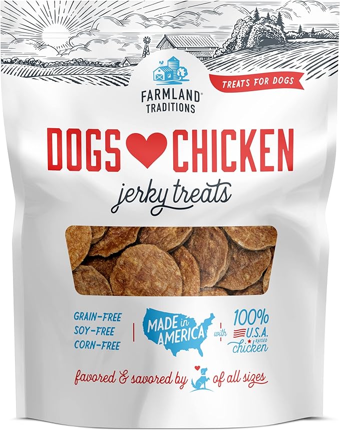 Farmland Traditions Filler Free Dogs Love Chicken Premium Jerky Treats for Dogs (2 lb)