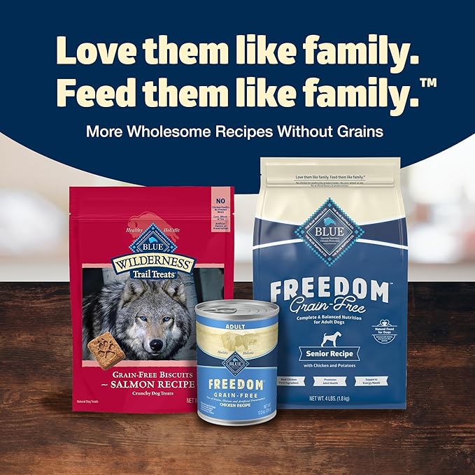Blue Buffalo Freedom Grain-Free Wet Dog Food, Free of Glutens & Artificial Preservatives, Made with Natural Ingredients, Chicken Recipe, 12.5-oz. Cans (12 Count)