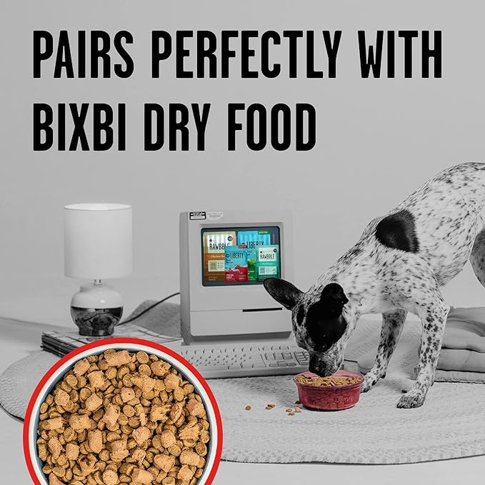 BIXBI Rawbble Freeze Dried Dog Food, Beef Recipe, 26 oz - 98% Meat and Organs, No Fillers - Pantry-Friendly Raw Dog Food for Meal, Treat or Food Topper - USA Made in Small Batches
