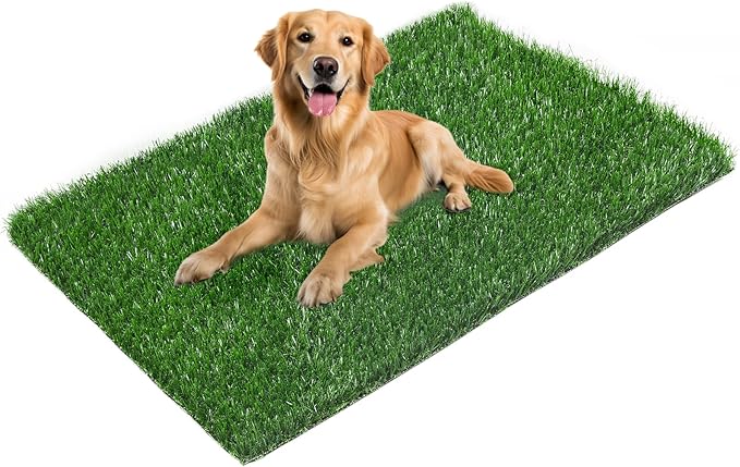 LOOBANI 43.7in x 27.6in Replacement Artificial Grass Puppy Training Pads, Quickly Absorbency Portable Dog Potty Grass, Fit 45x29in Potty Tray(1 Pack)