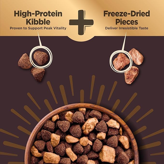 Wellness CORE+ Natural Grain Free Dry Dog Food, Wild Game Duck, Wild Boar & Rabbit with Freeze Dried Lamb, 4-Pound Bag