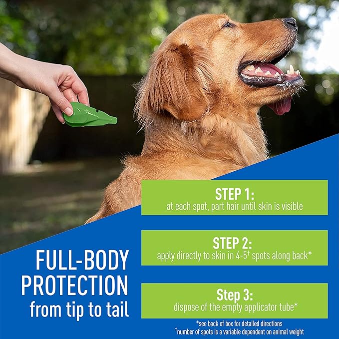Adams Plus Flea & Tick Prevention Spot On for Dogs 31-60 Pounds | 12 Weeks & Older, 3-Month Supply, Kills Fleas, Flea Eggs, Flea Larvae & Brown Dog & Deer Ticks, Kills & Repels Mosquitoes for 30 Days