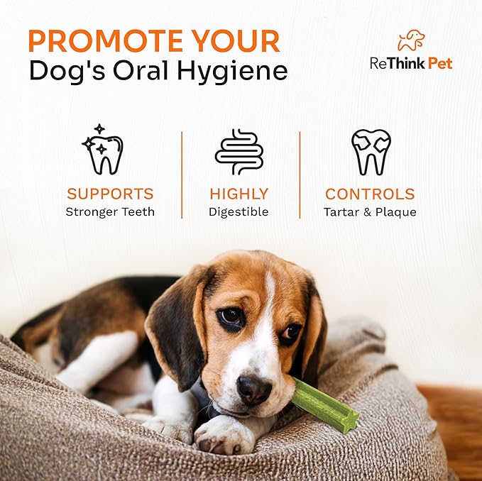 Vegan Dental Sticks for Pets - All Natural Dental Chews for Dogs - 7pc Dog Breath Treats