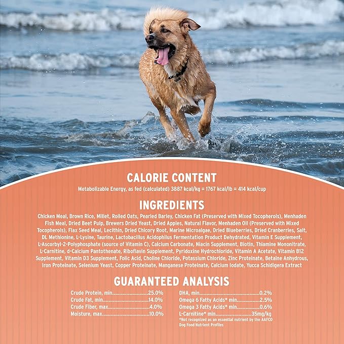 Annamaet Original Encore Formula Dry Dog Food, 25% Protein (Chicken & Brown Rice), 12-lb Bag