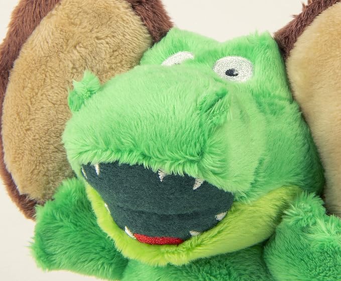 goDog Flips Gator-Monkey Silent Squeak Plush Dog Toy, Chew Guard Technology - Green, Small