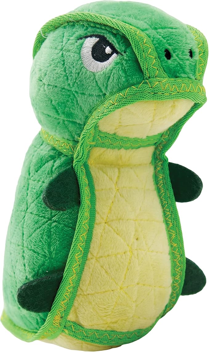 Outward Hound Xtreme Seamz Dino Squeaky Plush Dog Toy - Reinforced Dense Stuffing Plush Toy
