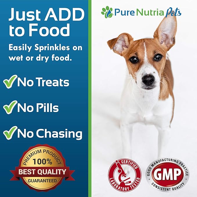 Dog Probiotics Dog Supplements - for Dog Diarrhea, Upset Stomachs, Yeast, Gas, Dog Allergy and Dog Immune System Support - Made in USA - 12 Targeted Strains 5 Billion CFU - 120 Scoops