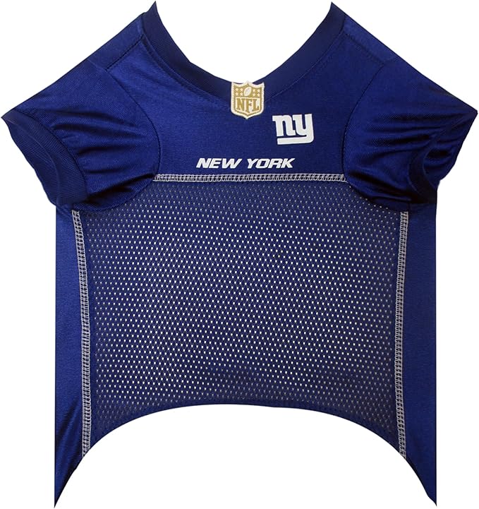 NFL New York Giants Dog Jersey, Size: X-Large. Best Football Jersey Costume for Dogs & Cats. Licensed Jersey Shirt