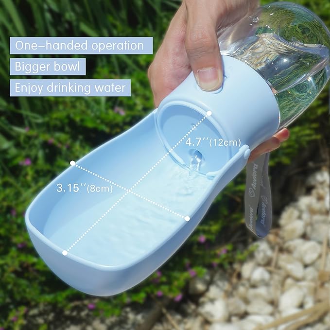 Foldable Dog Water Bottle,Portable Dog Water Dispenser,Outdoor Pet Water Bottle for Dog,Cat,Puppy,Walking,Hiking,Travel.Dishwasher Safe,Puppy Accessories,10oz