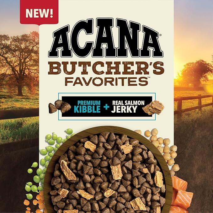 ACANA Butcher's Favorites Dry Dog Food, Wild-Caught Salmon Recipe, Fish Dog Food, 17lb