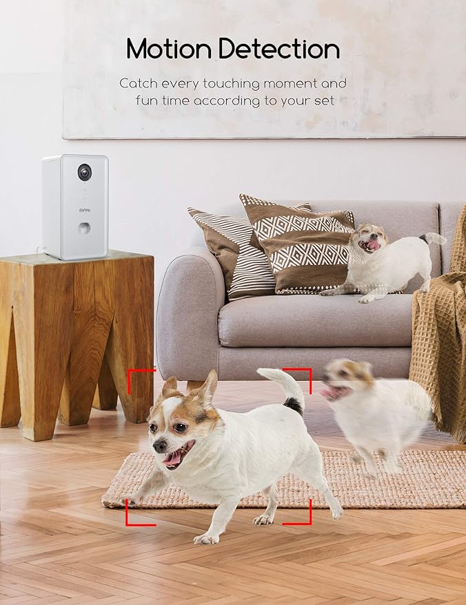 faroro Dog Camera with Treat Dispenser, 5G WiFi Pet Camera with Two Way Audio and 1080P Full HD Night Vision for Treat Tossing and Monitoring Your Pet Remotely