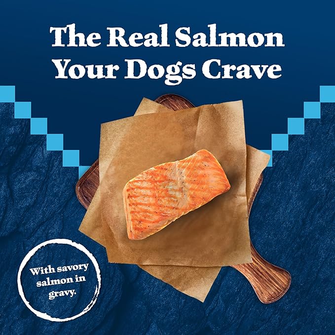 Blue Buffalo Wilderness Wolf Creek Stew High Protein, Natural Wet Dog Food, Savory Salmon Stew in gravy 12.5-oz cans (Pack of 12)