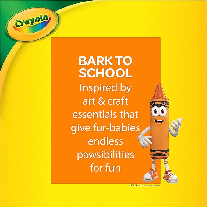 Crayola for Pets Crayon Burrow Toy Plush Squeaker Dog Toy, 8”, Pup-Visible Color Toys Dogs See Best, Burrow Style Dog Toy with 3 Removeable Plush Toys, Enrichment Dog Toys