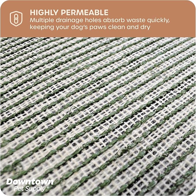 Downtown Pet Supply Replacement Dog Potty Grass, 30 x 40 - Washable Synthetic Grass Pad for Dogs, Suitable as Indoor or Outdoor Grass Pee Turf - Dog Housebreaking Supplies