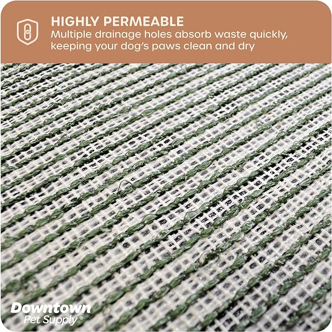 Downtown Pet Supply Replacement Dog Potty Grass, 20 x 30 - Washable Synthetic Grass Pad for Dogs, Suitable as Indoor or Outdoor Grass Pee Turf - Dog Housebreaking Supplies