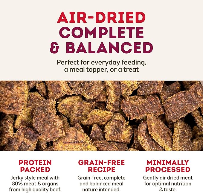 Only Natural Pet MaxMeat Holistic Air Dried Dry Dog Food - All Natural, High Protein, Grain Free and Limited Ingredient - Made with Real Meat - Beef with Pumpkin & Parsley 2 lb