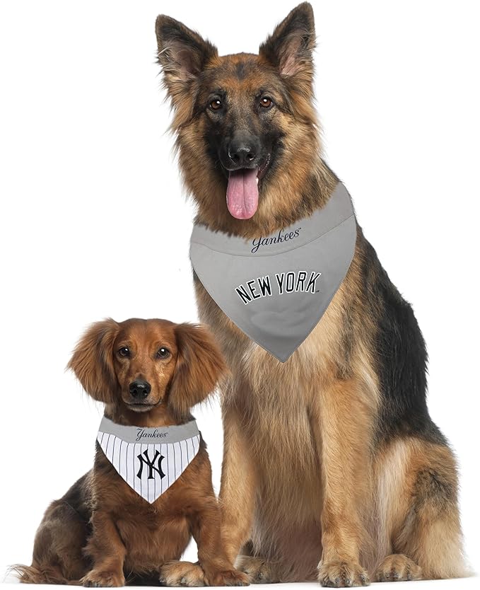 Pets First YAN-3217-S-M MLB New York Yankees Reversible Pet Bandana, Small/Medium, MLB Team Color