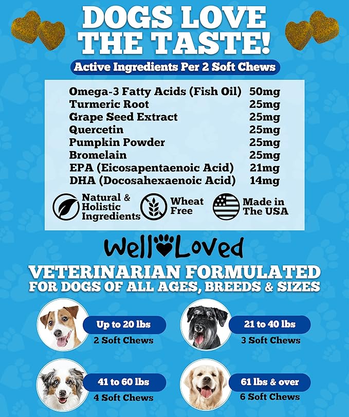 Dog Allergy Chews - Dog Allergy Relief, Made in USA, Vet Developed, Hot Spot Treatment for Dogs, Dog Itch Relief, Anti Itch for Dogs, Dog Vitamins, Dog Skin Allergies Treatment, 120 Count