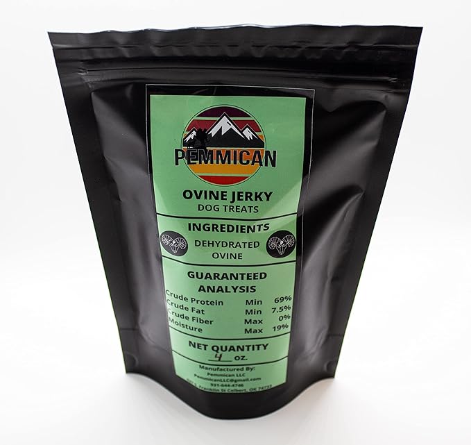 Ovine Jerky - Lamb Steak Treats for Dogs|Organic, All Natural, Single Ingredient, No Preservatives - Made in Oklahoma - 4oz - Unique Product