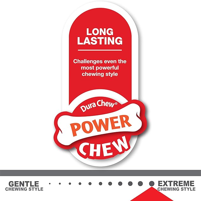 Nylabone Power Chew Toys Customer Favorites Bundle - Dog Toys for Aggressive Chewers, Indestructible Dog Toys for Large Dogs in 3 Shapes and Flavors - Flavor Medley, Large upto 50lbs (3 Count)